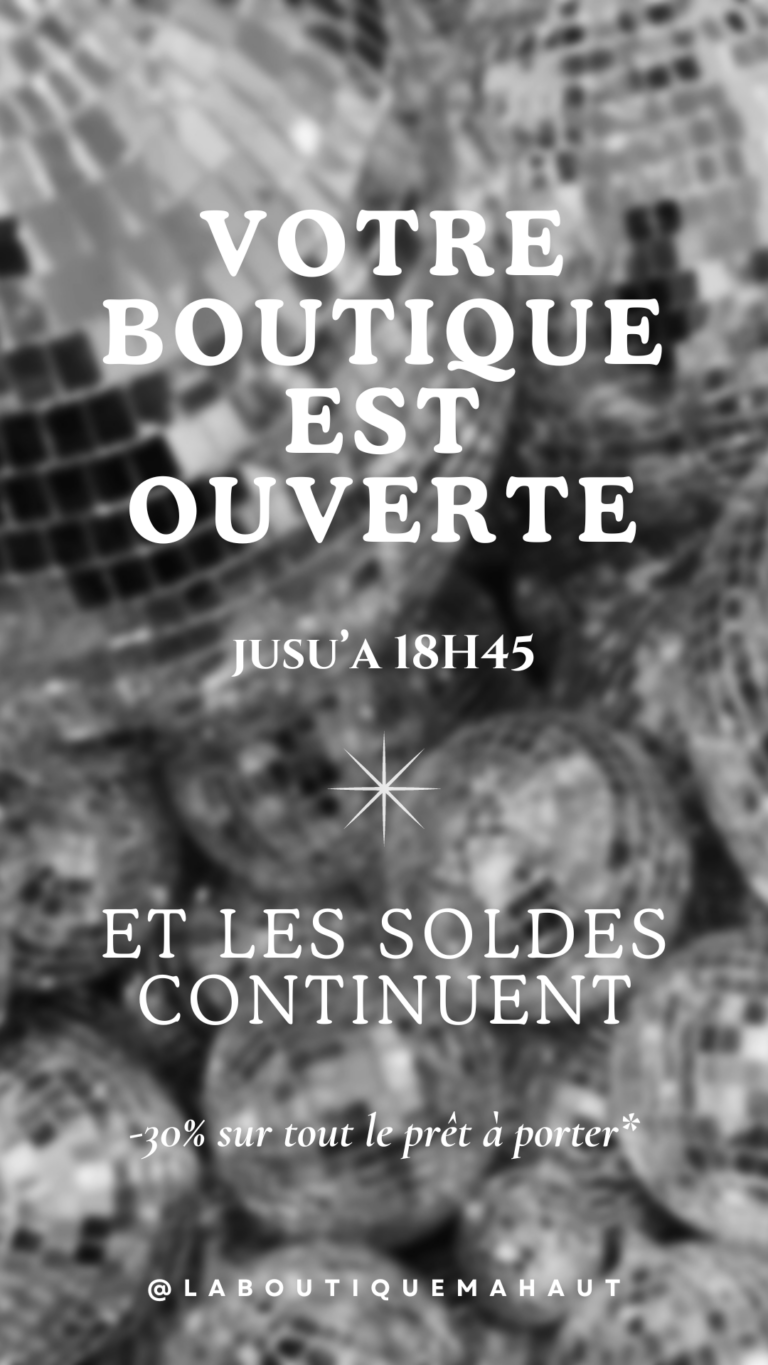 La boutique est ouverte 2